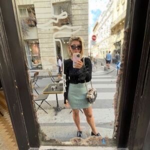 & Other Stories Green A-line Mini Skirt